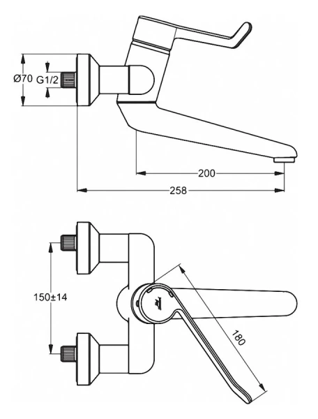 Смеситель для раковины Ideal Standard Ceraplus однорычажный B8316AA (детальная фотография), для раковины