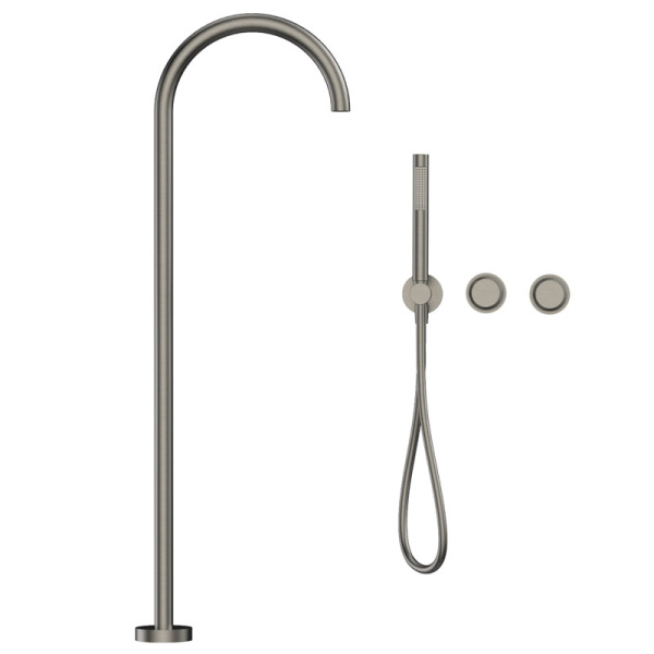Смеситель для ванны ALTROBAGNO Ricco 020207 оружейная сталь ALTROBAGNORicco020207GM (детальная фотография)