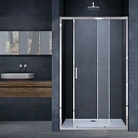 Душевая дверь в нишу Vincea Alpha 140 см стекло прозрачное