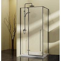 Душевой уголок Vincea Slim-N 100х100 см профиль вороненая сталь