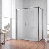 Душевой уголок профиль глянцевый хром стекло сатин Vegas-glass