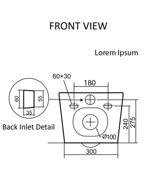 Унитаз подвесной SantiLine белый SL-5027 (детальная фотография), подвесные, встраиваемые