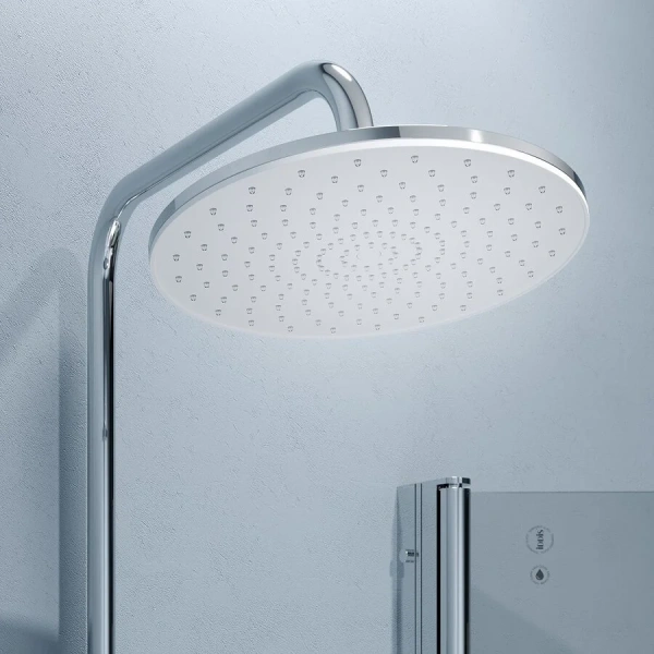 Душевая стойка IDDIS Shelfy SHE латунь (детальная фотография), со смесителем