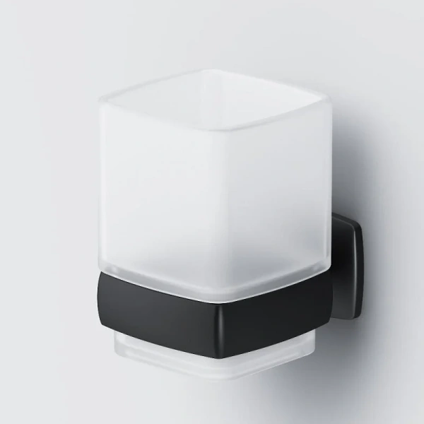 Стеклянный стакан AM.PM Gem черный матовый A9034322 (детальная фотография), черные