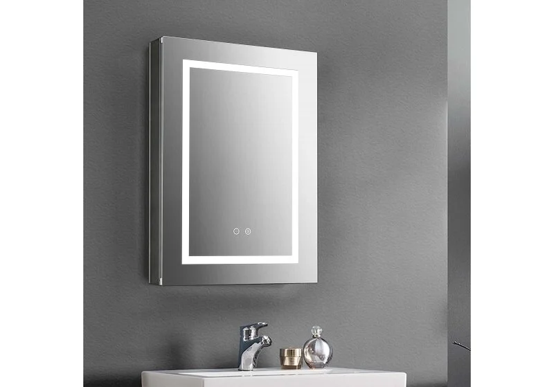 Зеркальный шкаф с подсветкой Акватек 50 см сенсорное управление AQ7504-MLC (детальная фотография), 50 см