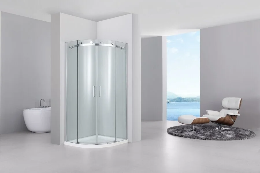 Душевой уголок Black&White Stellar Wind 90x90 см профиль хром, стекло прозрачное 2019090 (детальная фотография), хром