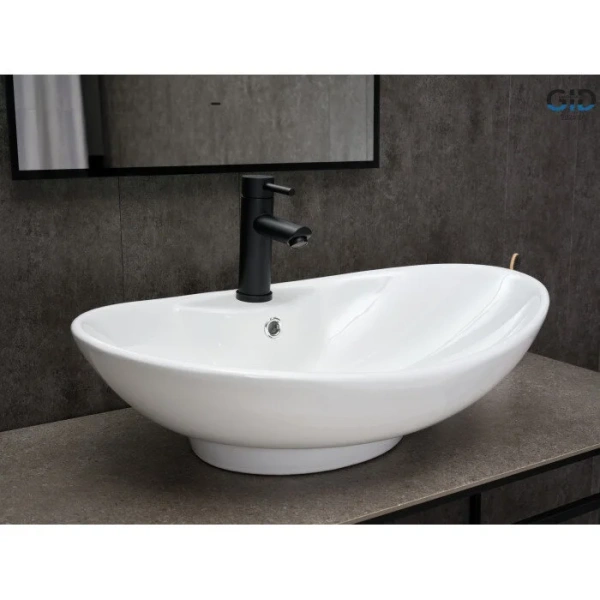 Раковина GID Lago N9004 65 см белая 51205 (детальная фотография), белые