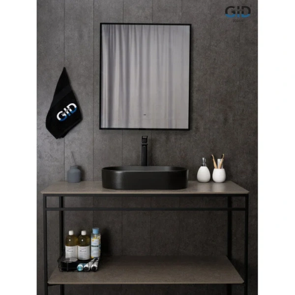 Раковина GID Lago N9020bg 53 см черный графит 53379 (детальная фотография), 55 см