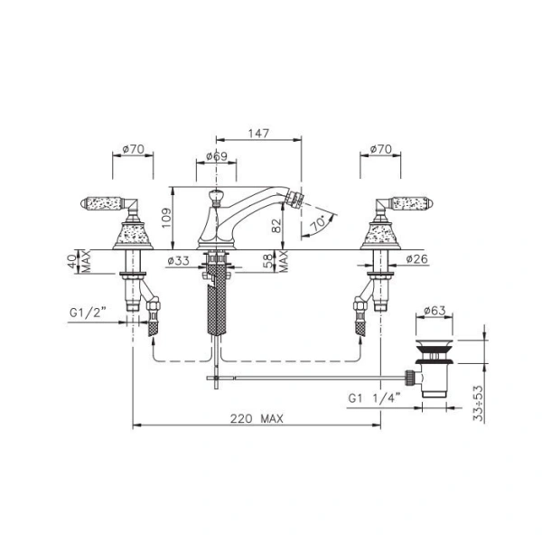 Схема (детальная фотография), для биде