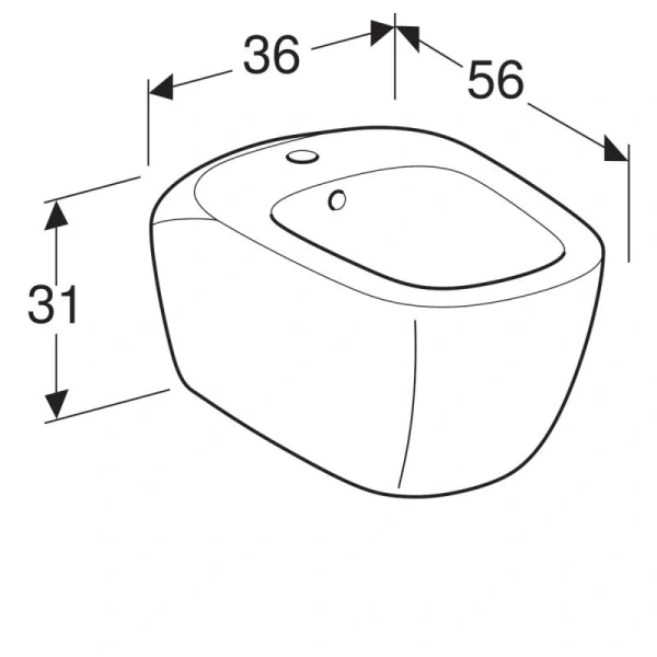Биде подвесное Geberit Citterio белое 500.539.01.1 (детальная фотография), по запросу