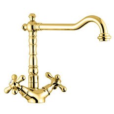 Смеситель для кухни золото Emmevi Deco Old