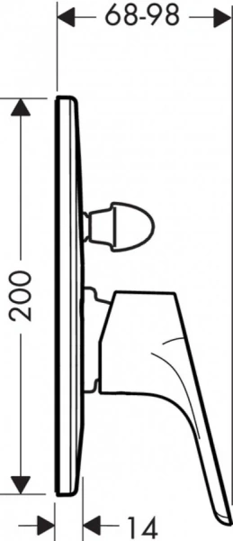 Смеситель для душа Hansgrohe Focus 31947000 скрытый монтаж (детальная фотография), для душа