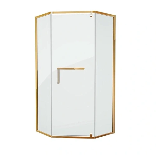 Душевой уголок Grossman Pragma 100х100 см золотистый - фото 2