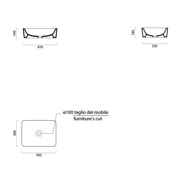 Схема (детальная фотография), накладные (на столешницу)