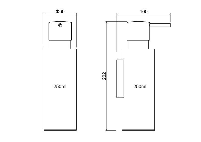 Дозатор для мыла Акватек Оберон золото шлифованное AQ4205BG (детальная фотография), современные, hi-tech