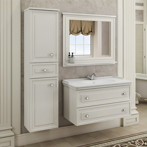 Зеркало Comforty Феррара 100 см белый глянец 00004147993CF (детальная фотография), в наличии