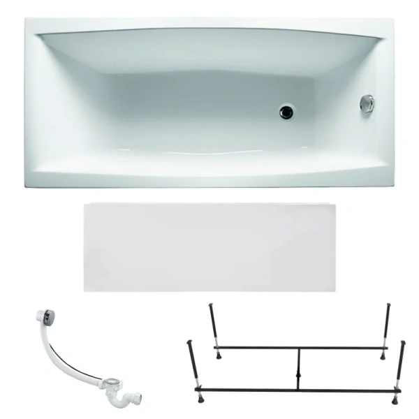 Ванна акриловая 1MarKa Viola 01ви1570кп, 150 x 70 см, цвет белый (детальная фотография), 150х70