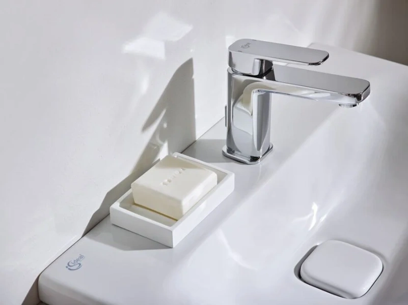 Смеситель для раковины Ideal Standard Tonic II с донным клапаном A6326AA (детальная фотография), хром