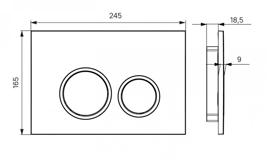 Клавиша смыва IDDIS Unifix белая матовая/кольца хром UNI03WCi77 (детальная фотография), в наличии