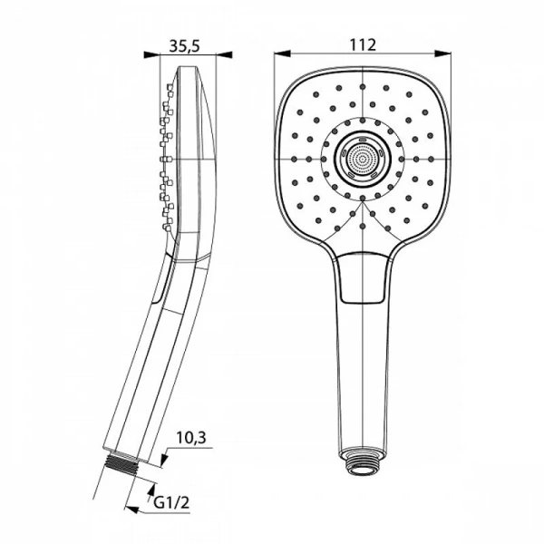Лейка для душа IDDIS Sena хром SEN3F00i18 (детальная фотография), душевые лейки