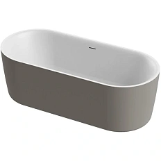 Ванна акриловая Cezares Metauro 180x80 см серая матовая