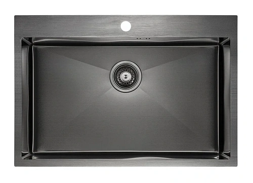 Мойка для кухни Paulmark Vast 75 вороненая сталь - фото 2