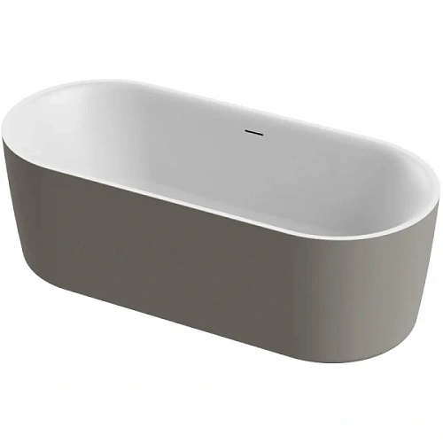Ванна акриловая Cezares Metauro 180x80 см серая матовая - фото 1