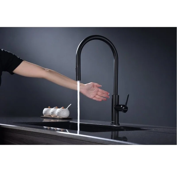 Смеситель для кухни Paulmark Senso антрацит Se215180-AN (детальная фотография), черные