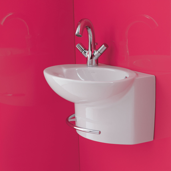 Раковина Jacob Delafon Presquile 45 см E1337-00 (детальная фотография), круглой формы, моноблок