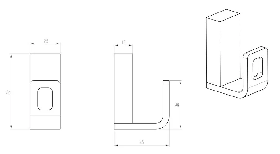 Крючок для ванной Boheme Q Matt White 10946-MW (детальная фотография), современные, hi-tech