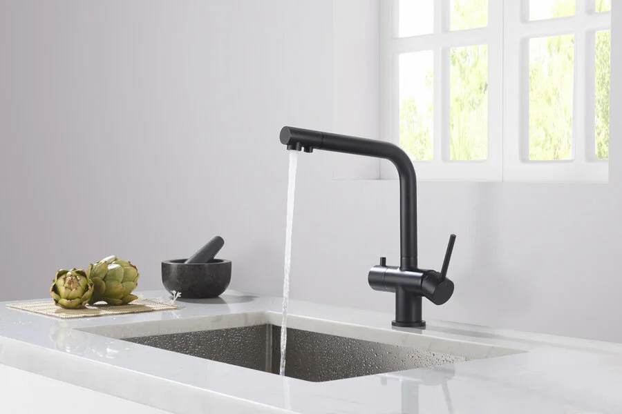 Смеситель для питьевой воды Timo Saona черный матовый 2396/03F (детальная фотография), черные