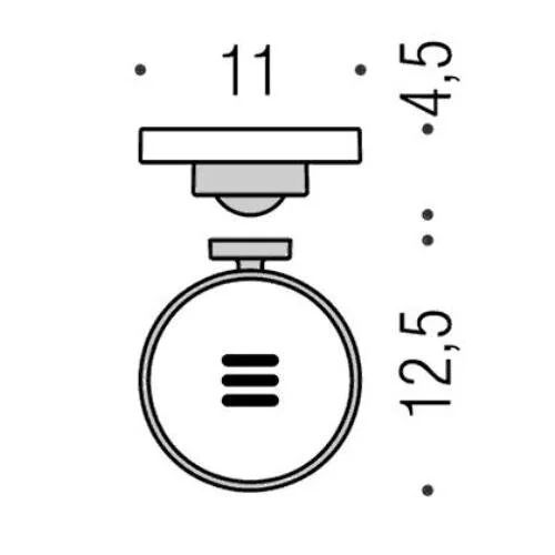 Мыльница Colombo Nordic хром B5201 (детальная фотография), современные, hi-tech