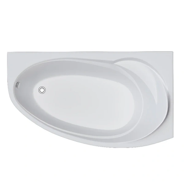 Ванна акриловая 1MarKa Julianna 01дж1695лкп/01дж1695пкп, 160 x 95 см, левая/правая, цвет белый (детальная фотография), асимметричные
