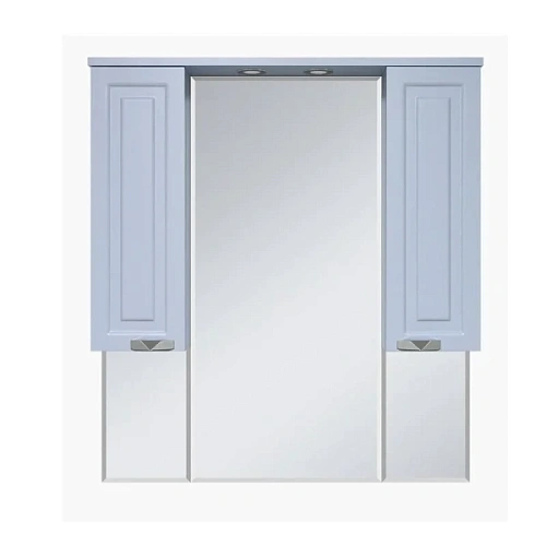 Зеркальный шкаф с подсветкой Misty Терра 90 см серый - фото 3