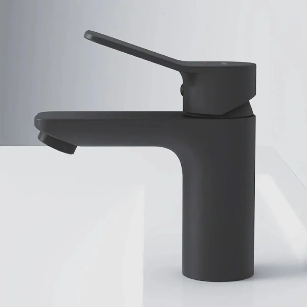 Смеситель для раковины Am.Pm X-Joy черный F85A02122 (детальная фотография), с коротким изливом