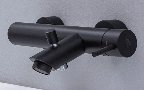 Смеситель для ванны Paffoni Light черный - фото 3