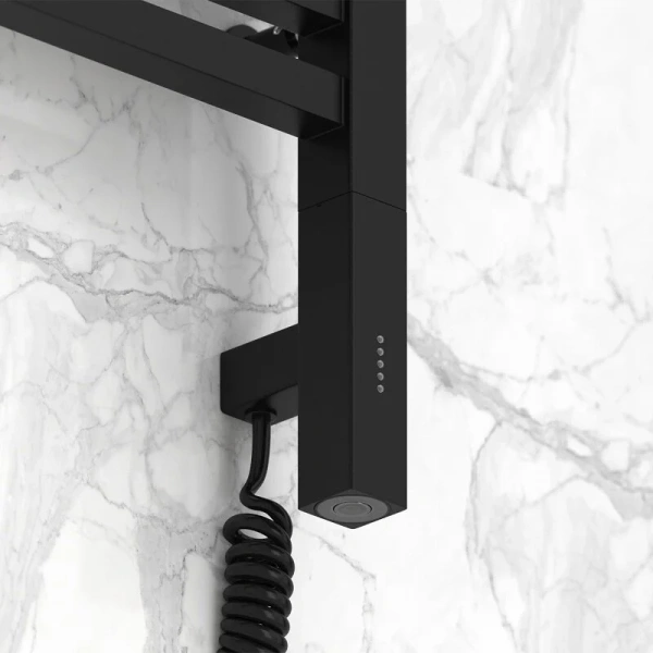 Полотенцесушитель электрический Сунержа Модус 3.0 50x100 см левый черный матовый 31-5700-1050 (детальная фотография), лесенка, вертикальные