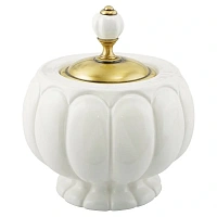 Стакан для ванной Migliore Olivia белая керамика, бронза