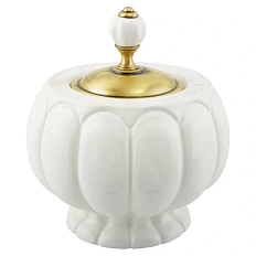 Стакан для ванной Migliore Olivia белая керамика, бронза