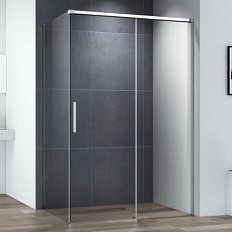 Душевой уголок Cezares Duet Soft-M 130х90 см профиль хром