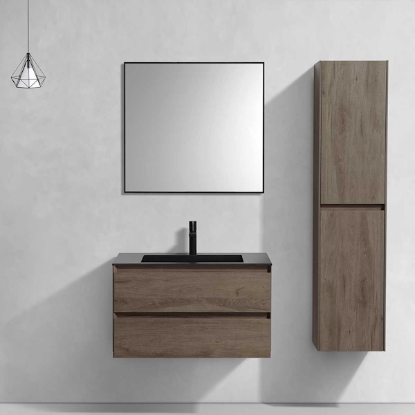 Тумба под раковину подвесная Vincea Luka 79,2 см R.Oak VMC-2L800RO (детальная фотография), 80 см