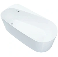 Ванна акриловая Allen Brau Priority 1, 170 х 80 см, слив-перелив в комплекте, белая, 2.31001.20