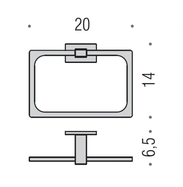 Полотенцедержатель Colombo Look B1631 кольцо (детальная фотография), современные, hi-tech