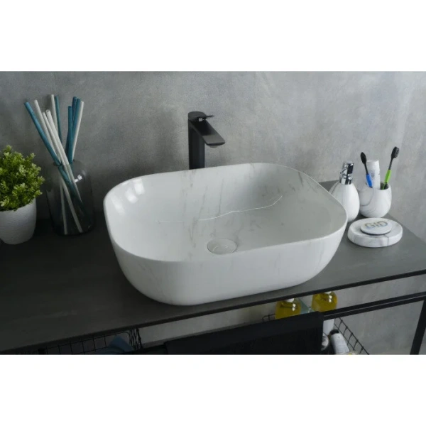 Раковина GID Geometrico K397D9 50 см под камень 53322 (детальная фотография), накладные (на столешницу)