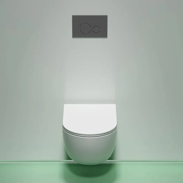 Унитаз подвесной Ceramica Nova Modena Rimless, белый матовый CN6063MW (детальная фотография), современные, hi-tech, круглые