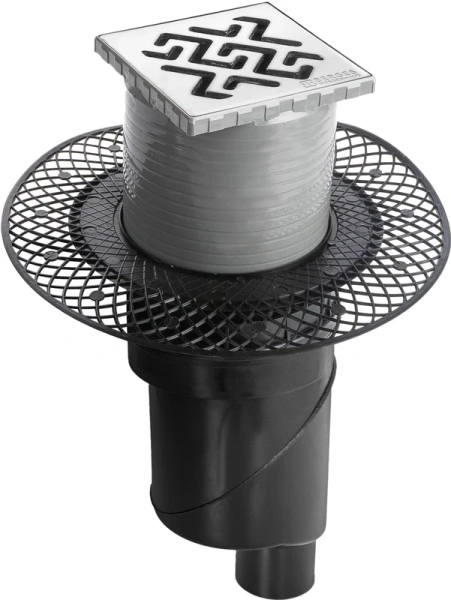 Душевой трап BERGES PLATZ Norma 10 см матовый хром 090060 (детальная фотография)