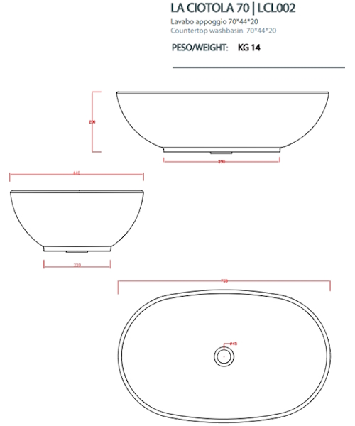 Схема (детальная фотография), в форме чаши, круглой формы