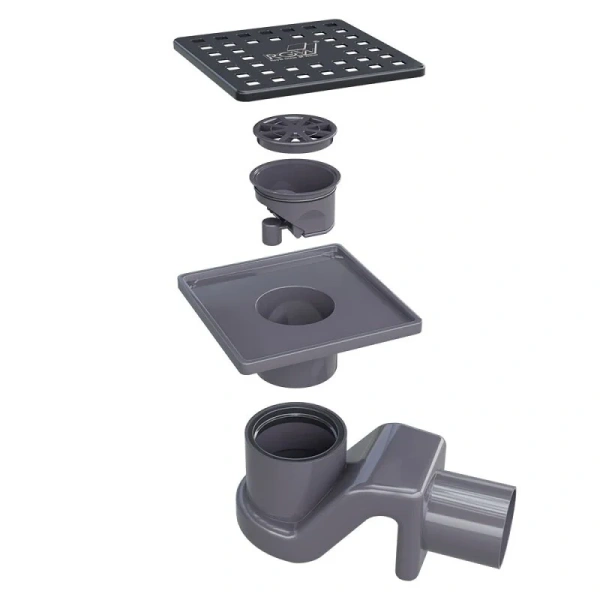 Душевой трап RGW SDR 10 см с решеткой черный 47211411-04 (детальная фотография)