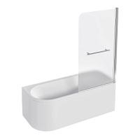 Шторка для ванны 1Marka 82х150 см профиль хром