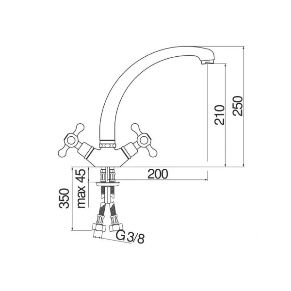 Смеситель для кухни Nobili Grazia бронза GRC5117/5BR (детальная фотография), для кухни